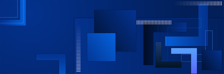 Modern dark blue abstract banner background. Vector illustration