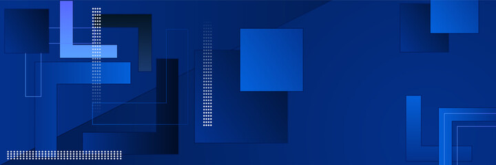 Modern dark blue abstract banner background. Vector illustration