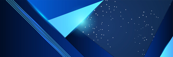 Modern dark blue abstract banner background. Vector illustration