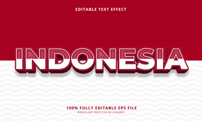 Indonesia text style - Editable text effect