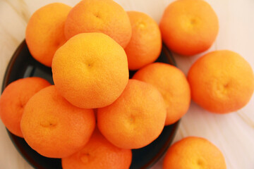 fresh round orange tangerine fruit