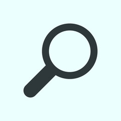 search icon, flat vector graphic on isolated background. - Vector