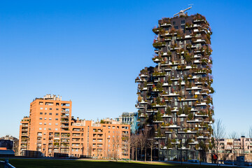 Milan and its skyscrapers,Milan,Italy