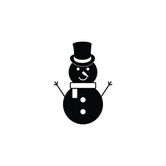 snowman vector icon winter sing