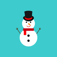 snowman vector icon winter sing
