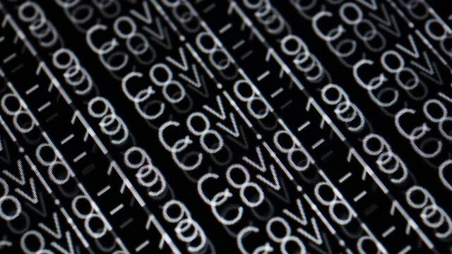Pattern from the words covid19, slow swipes, 4k video 