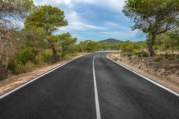 new road on ibiza island. 