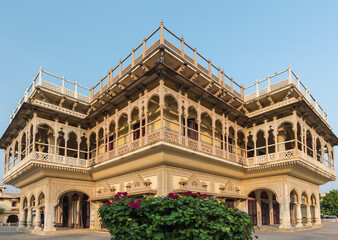 Mubarak Mahal at the City Palace, a palace complex in Jaipur, Rajasthan, India