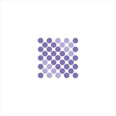 letter n logo vector template dot