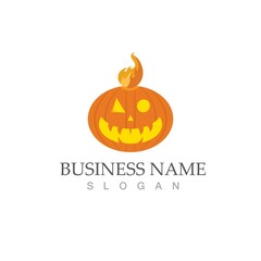 halloween logo vector illustration icon