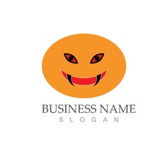 halloween logo vector illustration icon