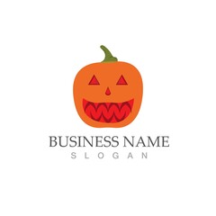 Naklejka premium halloween logo vector illustration icon