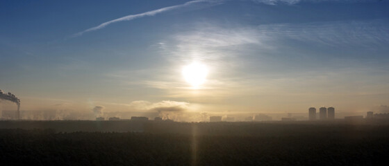 solar halo on a winter day