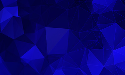 Futuristic blue low poly background, abstract geometric rumpled triangular style. vector illustration graphic design background template.