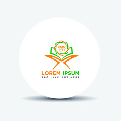 Islamic logo. Islamic education logo. Muslim learning logo template