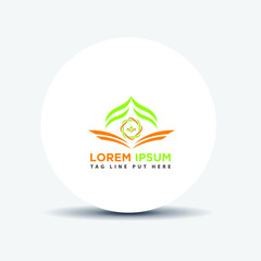 Islamic logo. Islamic education logo. Muslim learning logo template