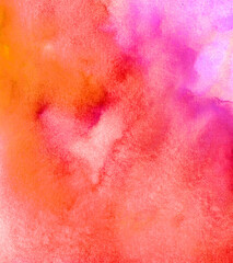 Obraz premium abstract orange watercolor background with space,watercolor stain, watercolor spots