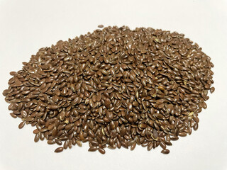 Flax seeds close up 