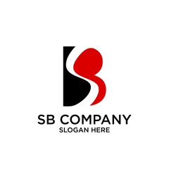 abstract logo initials S & B