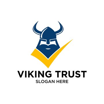 viking abstract smart logo with tick