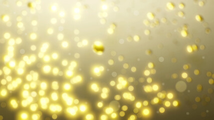 Abstract golden glitter shimmer background with bokeh