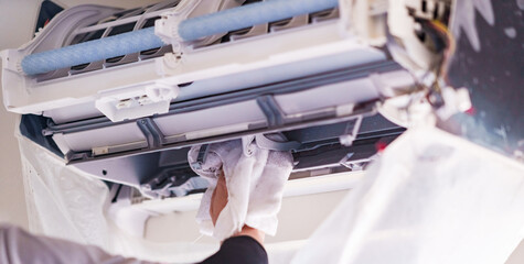 エアコン 清掃 洗浄 クリーニング サービス 【 大掃除 の イメージ 】