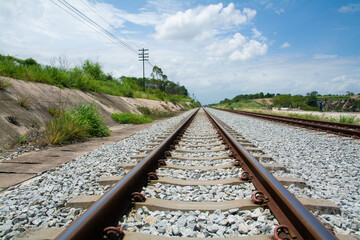 railway line in the countryside