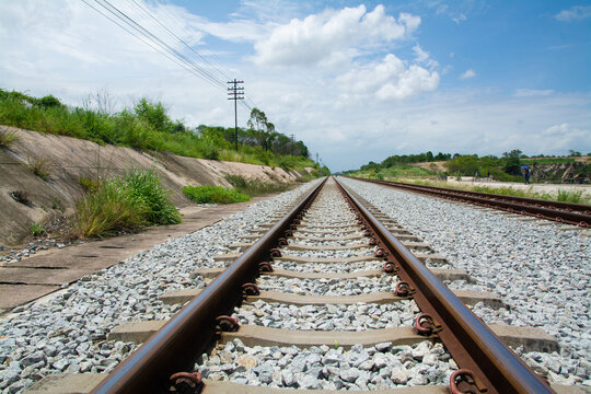 railway line in the countryside