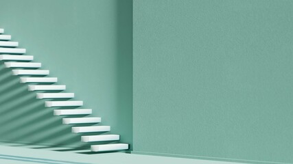 Scène abstraite avec escaliers. © Alexandre