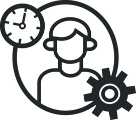 Time management icon vector 