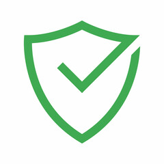 shield with checkmark vector icon