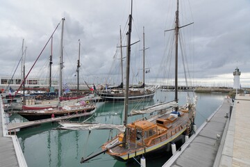 beautiful sailing ship at Port-Haliguen harbor in Brittany. France