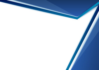 Abstract blue background poster with dynamic triangle frame border. Blue and white business presentation background with modern technology network concept. Vector illustration.