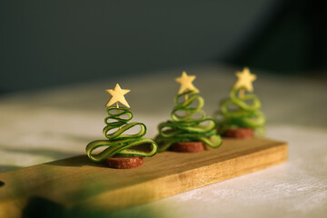 christmas trees made of food 