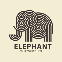 Abstract elephant logo design.