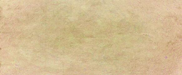 Old brown paper parchment background design with distressed vintage stains and ink spatter and white faded shabby center, elegant antique beige color