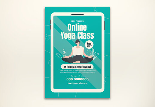Online Yoga Class Flyer