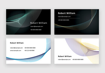 Abstract Texture Business Card Layouts