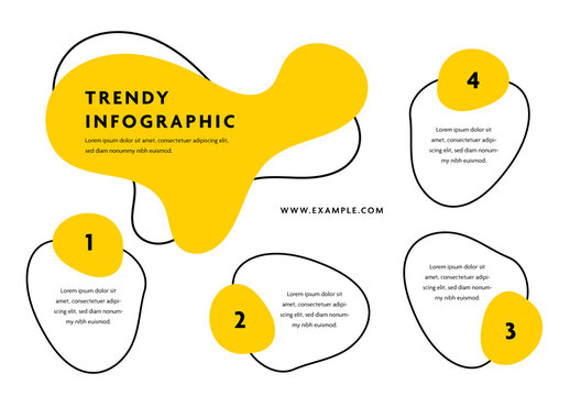Trendy Yellow Infographic Layout