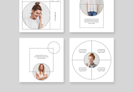Minimalist Social Layouts with Geometrical Shapes