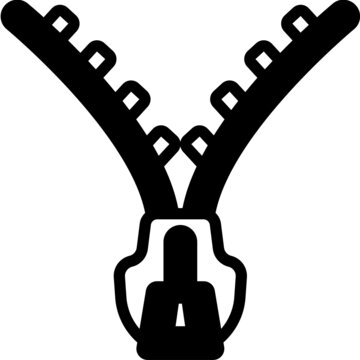 recommend clip art: zipper solid line icon