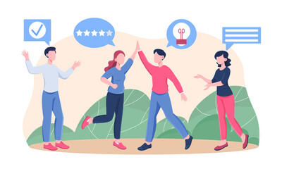 Fototapeta premium People teamwork partnership