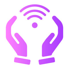 hand gradient icon