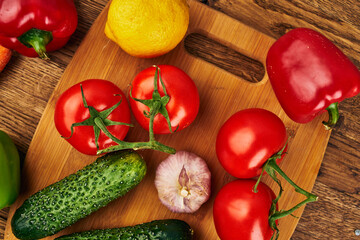 vegetables vitamins organic food kitchen farm products wood background