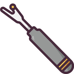 seam ripper line icon