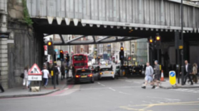 People walking the streets of London in slow motion 180fps