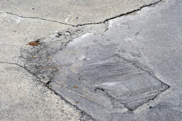 crack on asphalt
