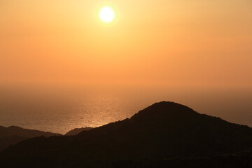 海辺の夕陽