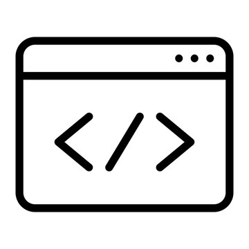 coding outline icon