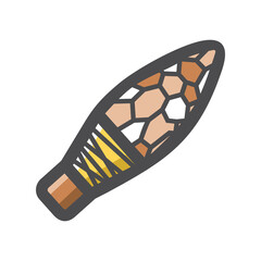 Stone age Spear Vector icon Cartoon illustration